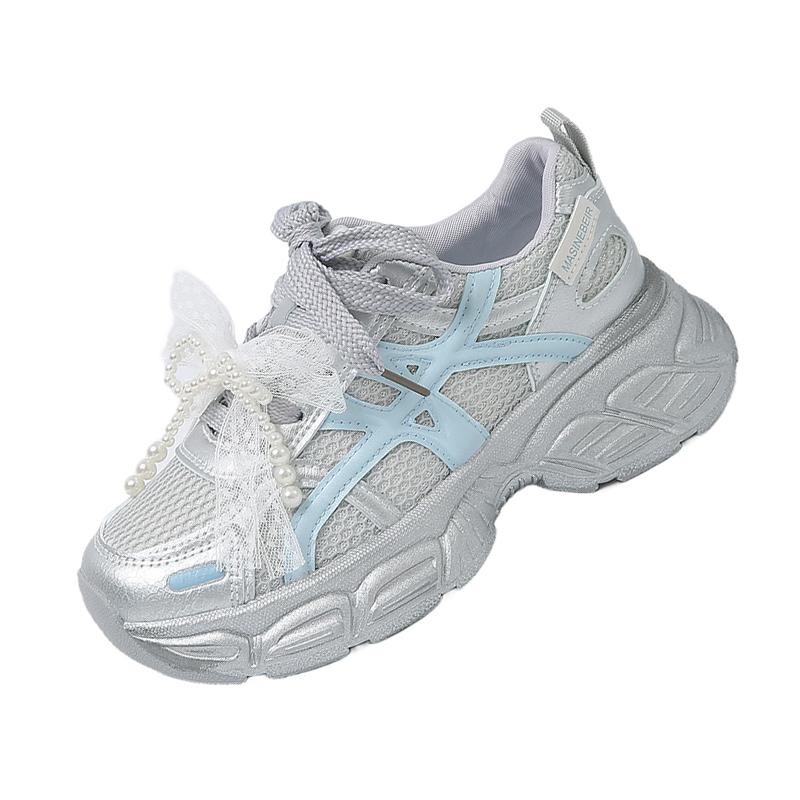 

Women s Trendy Mesh Running Sneakers Breathable Casual High-Quality Wear-Resistant Pain Relief Sports Shoes New Outdoor Arrival 40 серебряный