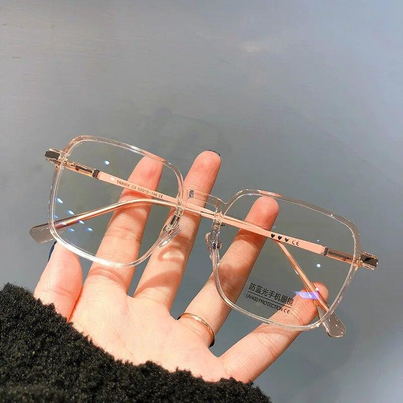 Lunettes de lecture carrées unisexes pour femmes, tendance, presbytie, Vintage, transparentes, surdimensionnées, pour myopie, sur Prescription