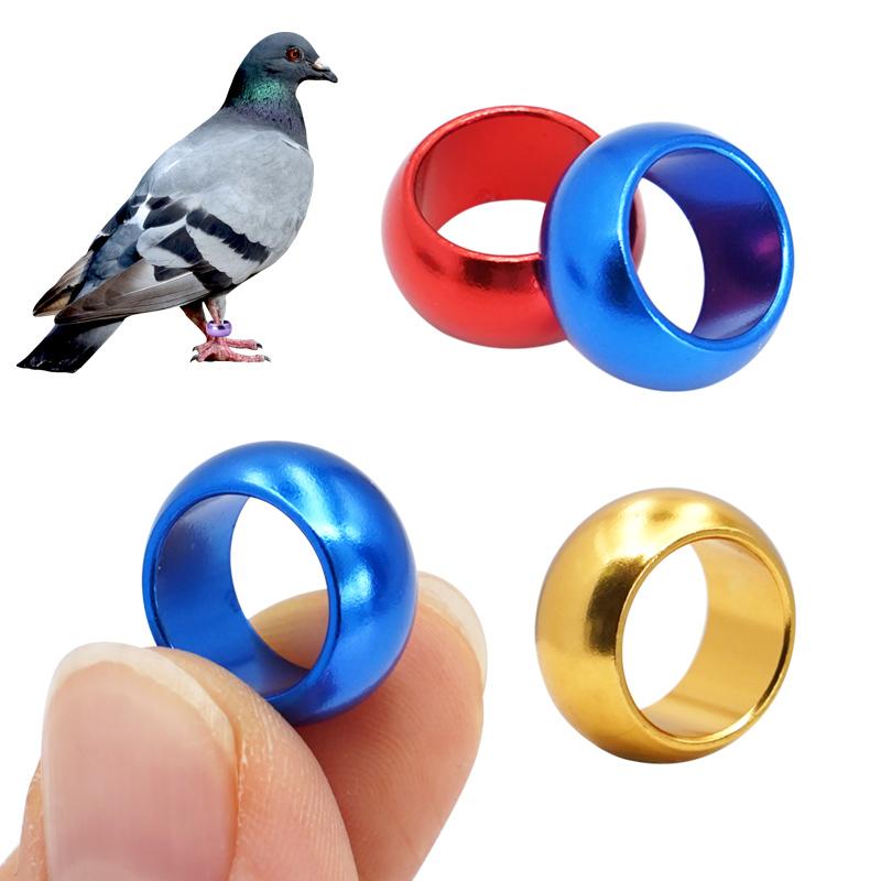 5 Stück Aluminium Vogel Fußring Innendurchmesser 8mm/10mm Tauben Papagei Vogel Outdoor Flugtraining Identifikation Rennbedarf