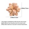 Wooden Kongming Lock,3D Brain Teaser Puzzle,Office Decompression Puzzle for Adult, Desktop Intelligence Gift for Kids (Flower)