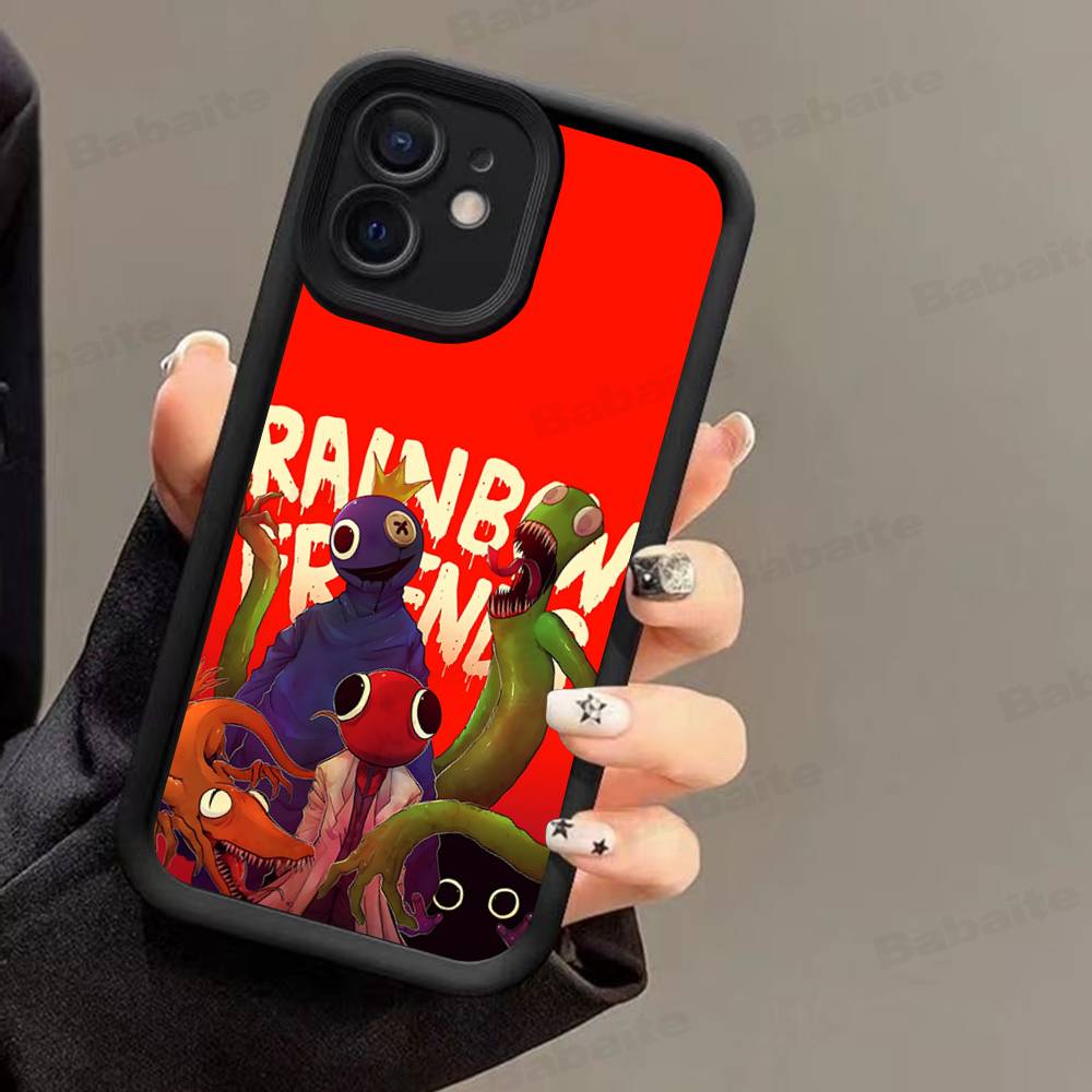 Cartoon R-Rainbow Friends Phone Case For IPhone 17 16 15 14 13 12 11 Pro Max Plus MINI Soft Cover