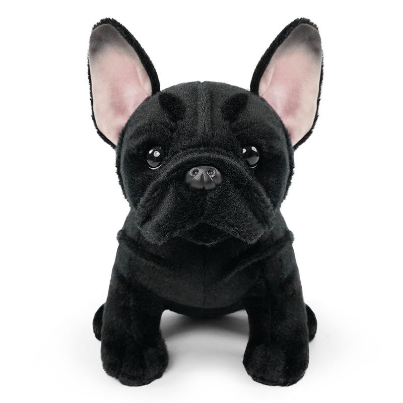 

Realistic French Bulldog Stuffed Animal 22cm Lifelike Puppy Plush Toy Super Soft Fake Fur Bulldog Pillow Cute Pet Gift For Kids 22cm чёрный
