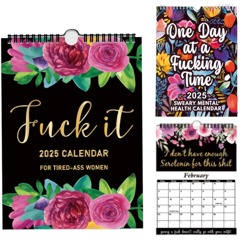 Fxxk It 2025 Calendar Planner For Tiredass Women Newest Christmas New Gift Year