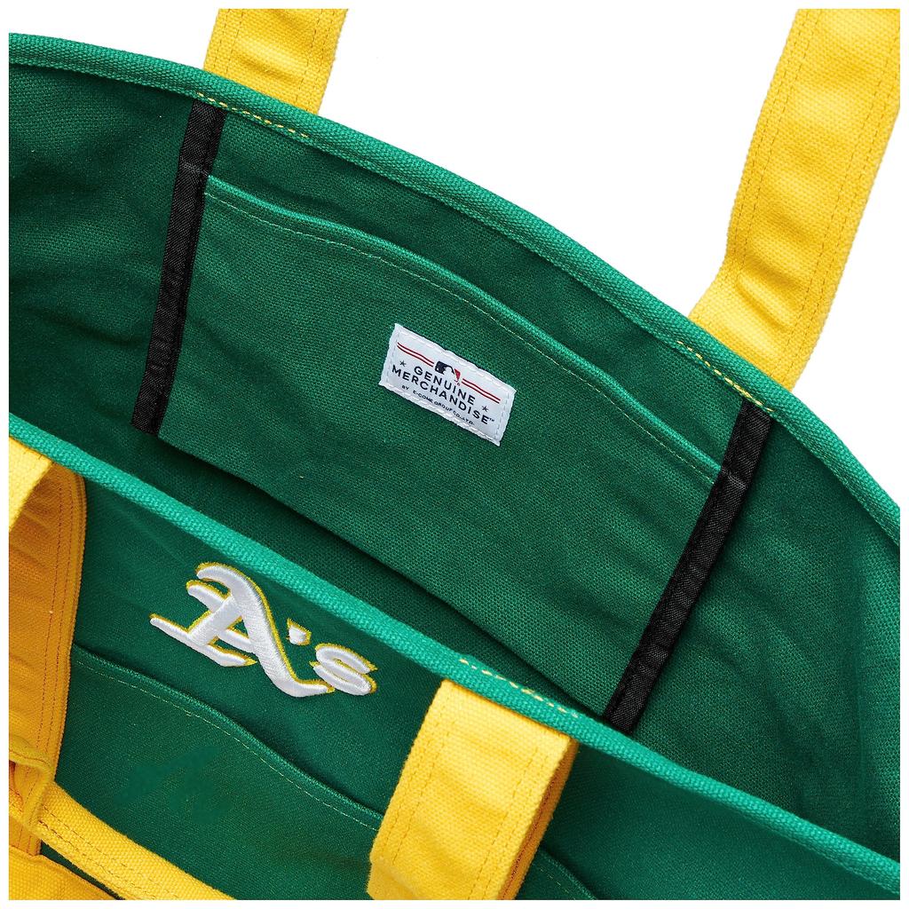 Major League Baseball Embroidered Tote Bag TTB166 Men's Athletics Deep Green