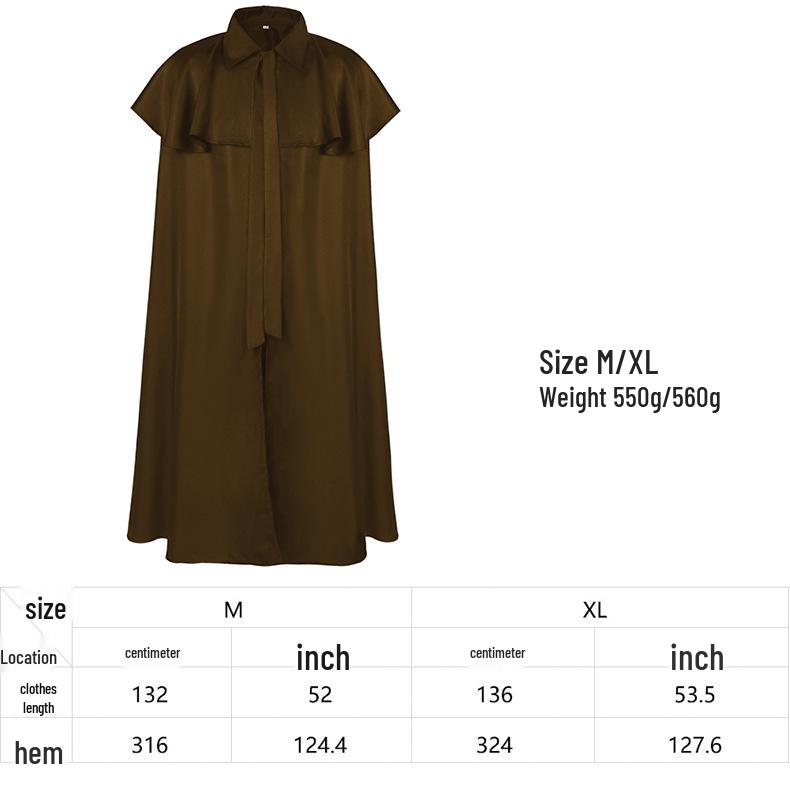 Halloween Gothic Mittelalterlicher Kapuzen-Trenchcoat