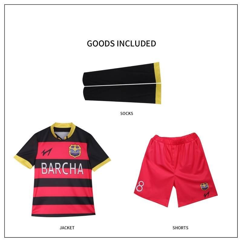 

Костюм для косплея Бачира Блю Лок Мэгуру Удобный мужской спортивный рукав короткий S