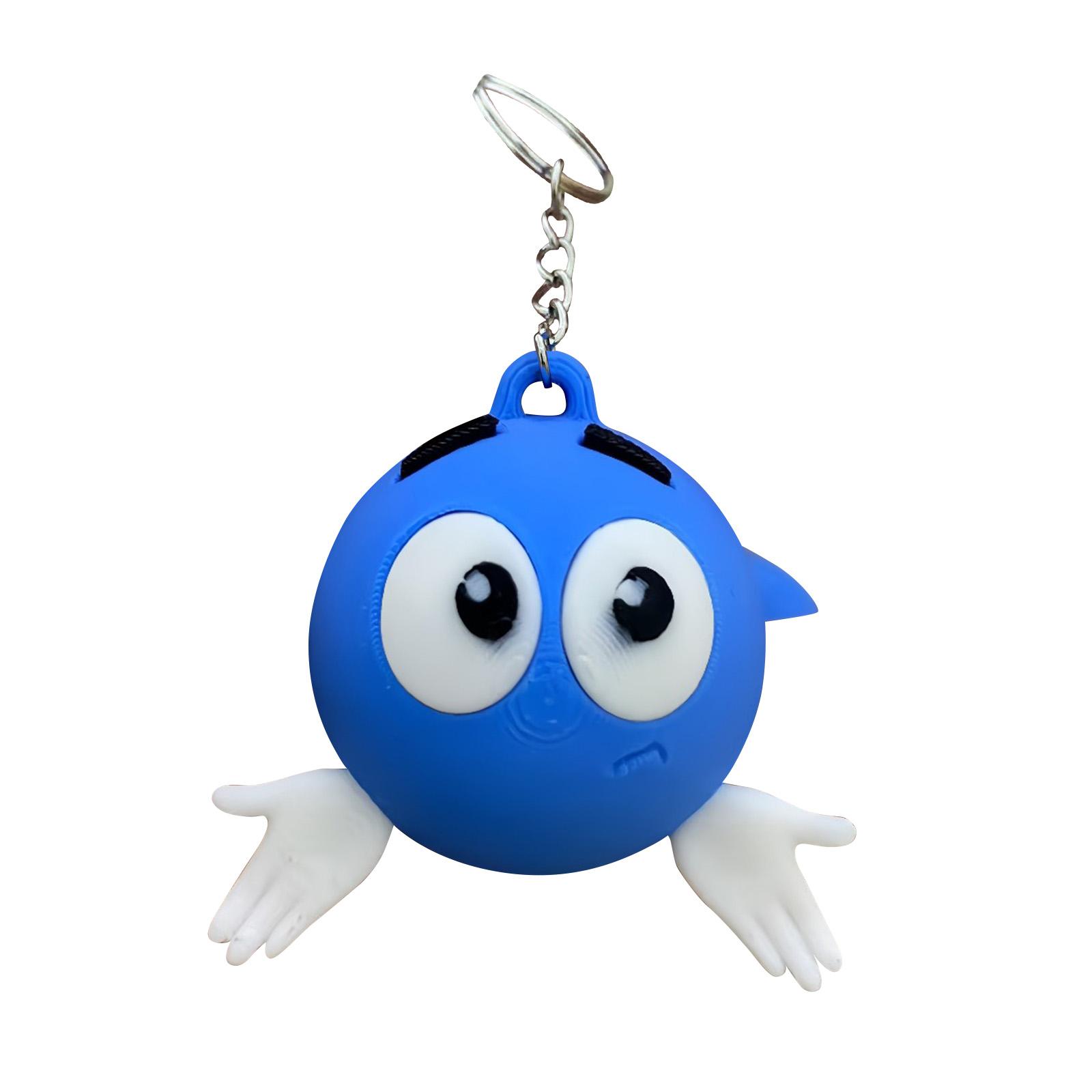 

Imitation Blue Expression Keychain, Interesting Pendant, Interesting Decorative Key Chain, Imitation Children s Gift (1 Piece) One Size