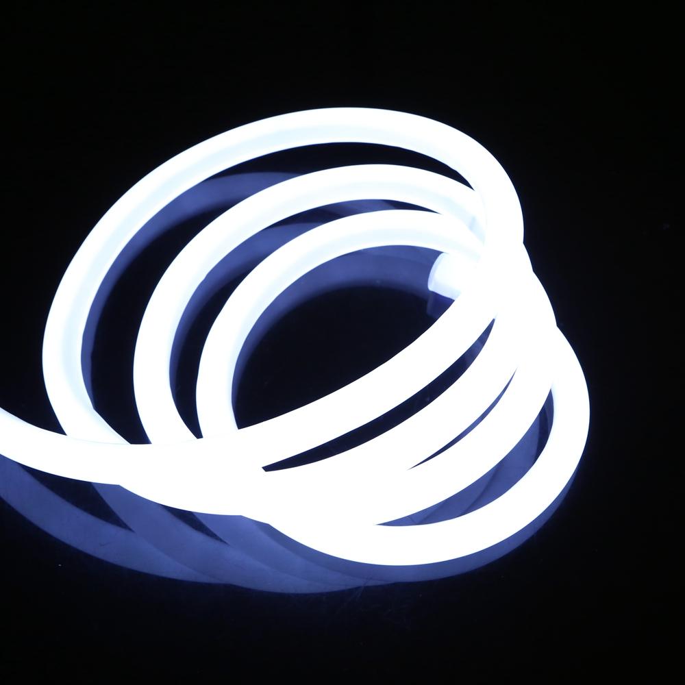 Round LED Flexible Strip Light 220V SMD 2835 RGB LED Neon Light flex tube 120led IP68 Waterproof rope string lamp EU Power plug