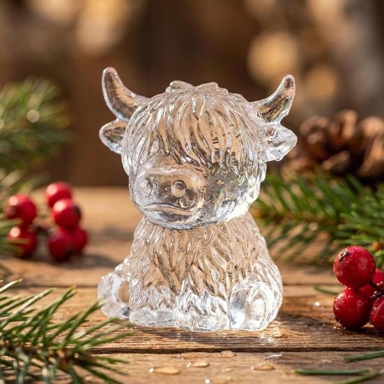 Hochlandkuh Silikon-Eiswürfelform Lebensmittelgeeignet 3D-Form für Whiskey-Cocktails Leicht zu lösend Mini-Kuh Schokoladen-Süßigkeitenformen zum Backen von Gummibärchen Fudge