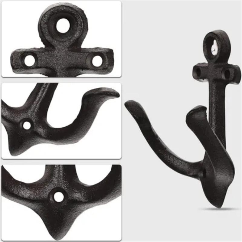 Retro Anchors Shape Iron Wall Hook For Bucolic Homes Decors Heavy Duty Hanging Hooks For Coat Bags Party DIY Decoration