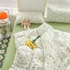 Pure Cotton Printed Four-piece Set, Pure Cotton Bed Sheet, Quilt Cover, Small Fresh Three-piece Set, Bed Home Thickened Quilt Cover