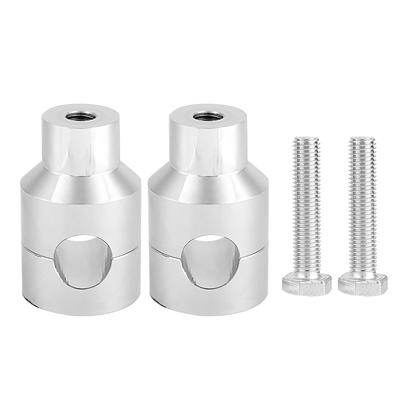 Par de elevação de guidão de elevação 22 mm liga de alumínio para modificação de motocicleta (Galvanoplastia de prata)