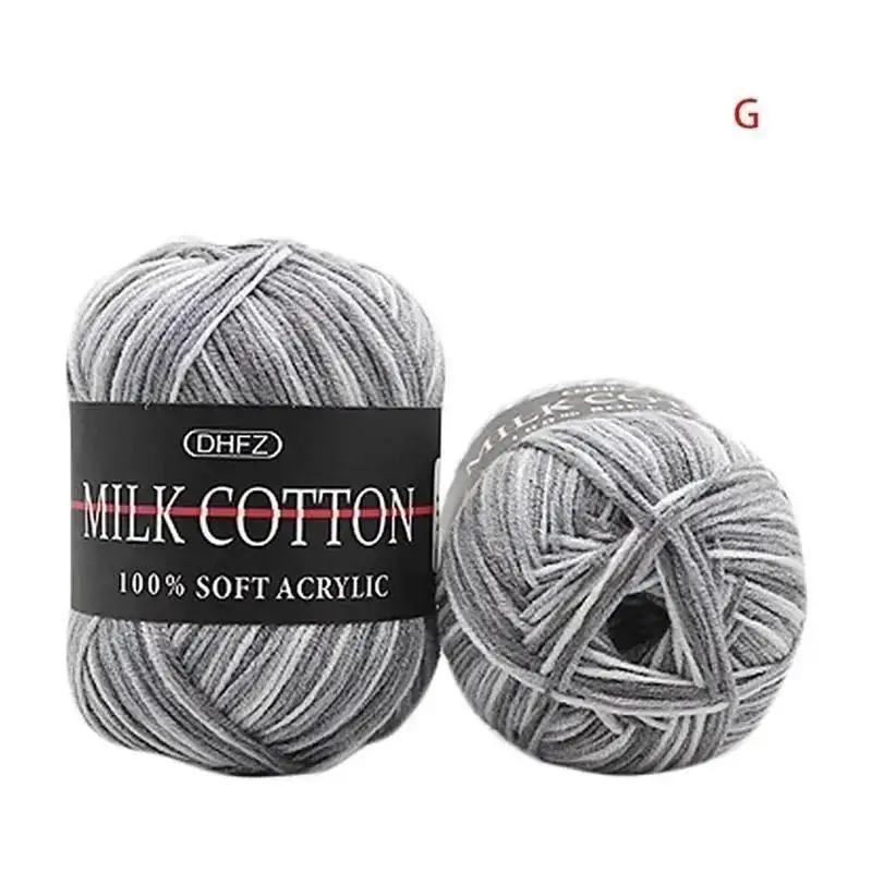 Soft Baby Cotton Wool Yarn Mixed Color 50g Knitting Yarn Knitting Tools Cotton Yarn Crochet Suitable Home Diy Sewing Supplies