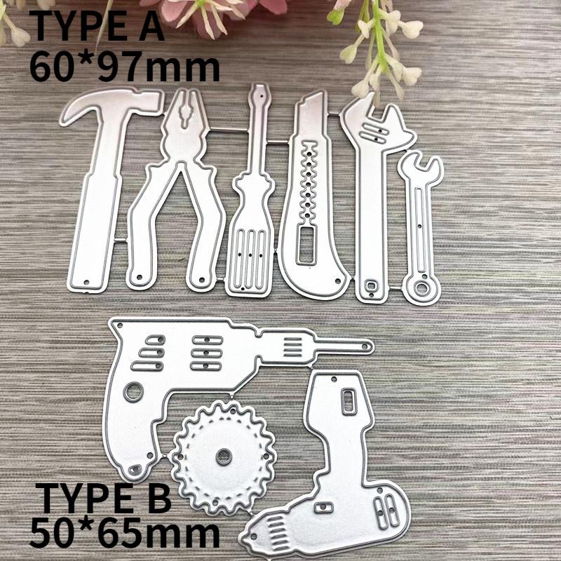 2pc DIY Schraubenschlüssel Hammer Zangen Schraubendreher Pistole Bohrer Utility Messer Papier Handwerk Sterben Werkzeug Kombination Schneiden Stirbt