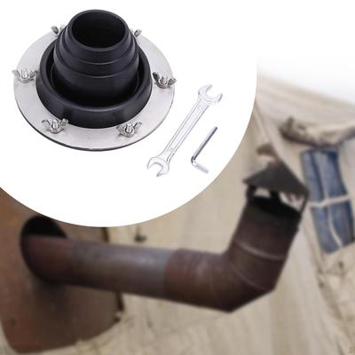 Anneau de protection anti-brûlure en silicone pour poêle de tente, protection pour bois de chauffage, solin de tuyau pour