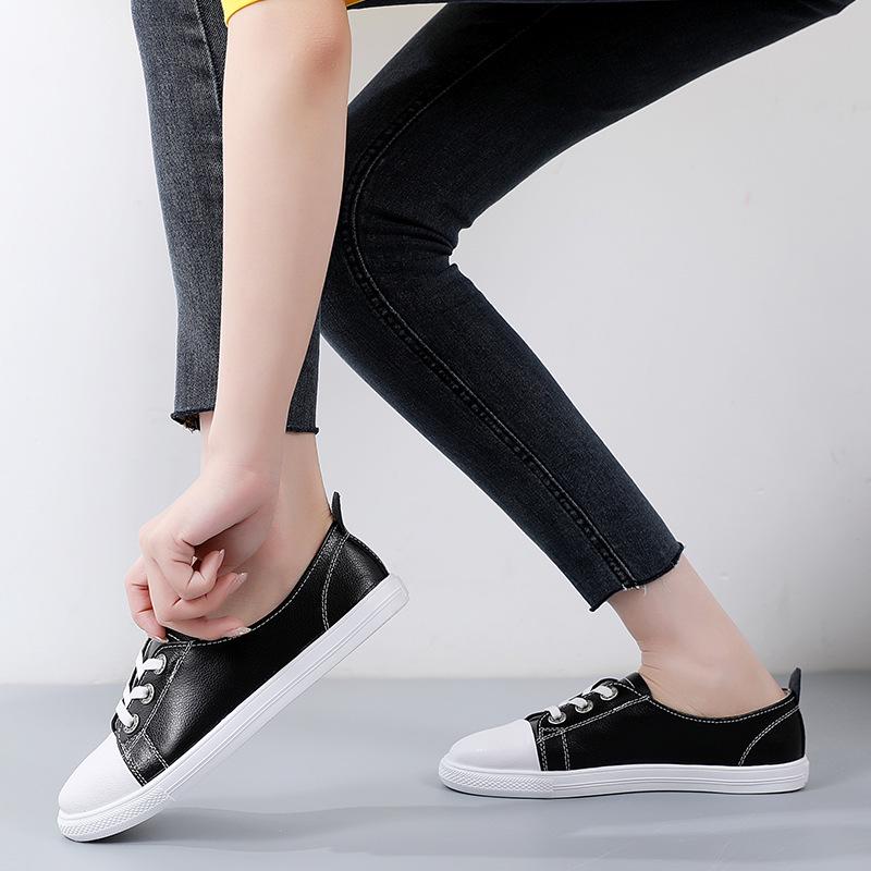 2022 Summer Women's Trendy White Faux Lace Korean-Style Board Shoes with Soft Upper and Sole