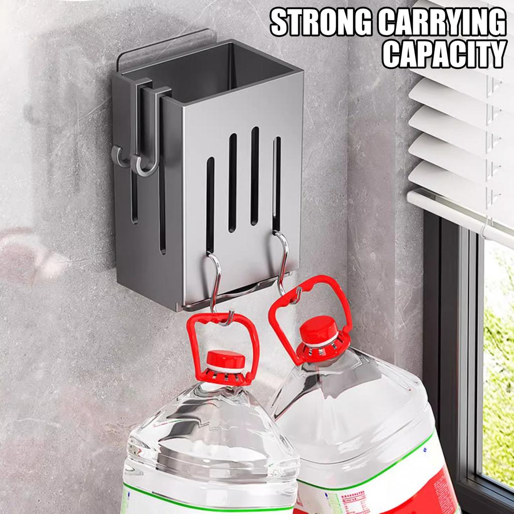 Efficient Kitchen Utensils Rack Wall Mounted Kitchen Organizers with Draining Chopstick Holder and Cutlery Storage Box