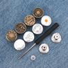 10PCS/Pack 17mm Jeans Waist Buttons Adjustable Nail Free Waist Extenders Buttons Detachable Clothing Buckle with Screwdriver