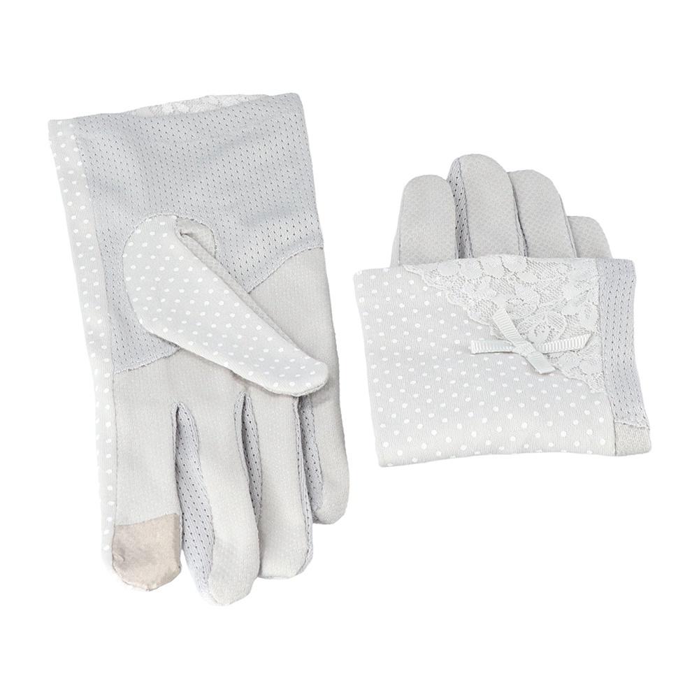 Women Breathable Stretch Slip Resistant Driving Glove Lace Gloves Sunscreen Gloves