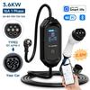 Tragbares Elektroauto-Ladegerät, 3600W Leistung, einstellbarer Ladestrom, Typ 2