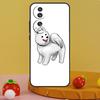 Cartoon Samoyed Dog Case For Honor 200 Pro X9c X9a X8a X7a X6a X7 X8 X9 X8b X9b 50 70 90 Magic 6 5 Lite Cover