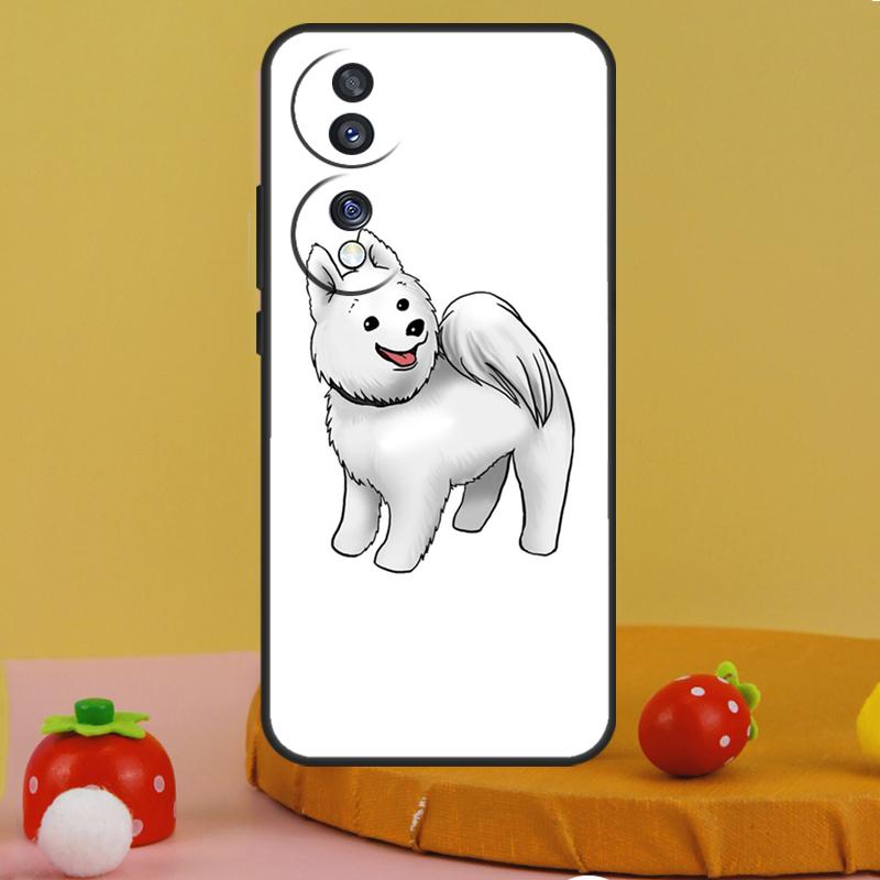 Cartoon Samoyed Dog Case For Honor 200 Pro X9c X9a X8a X7a X6a X7 X8 X9 X8b X9b 50 70 90 Magic 6 5 Lite Cover