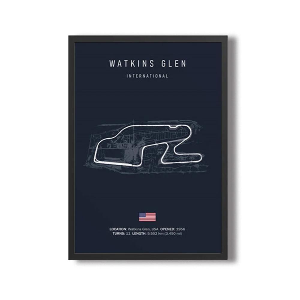 Formula 1 Imola Monaco Okruhová trať Nástěnné umění Plakáty Mapa Světových formulových závodů Dekorace pokoje Plátno Malba Obrázky Tisk Umělecká díla