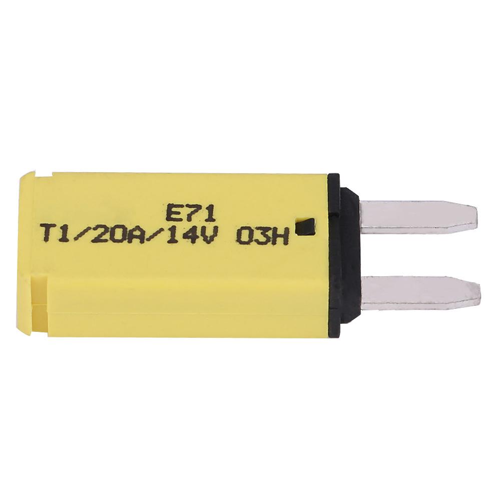 14V DC Automatic Reset Mini Circuit Breaker Blade Fuses for Car Truck Boat RV 20A Yellow