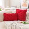 Set of 2 Valentines Day Pink Plushes Pillow Cover Soft Decorative Cushions Case for Home Decoration Pillowcase for Sofa