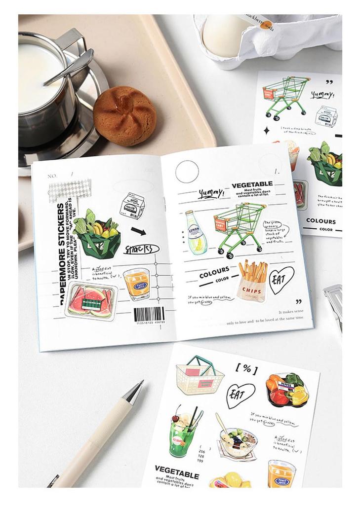 moin moin for convenience and everyday soft serve ice cream 2504sl357 stickers, 12-piece set, small, supermarkets, stores, items/stuffed toys, cream,