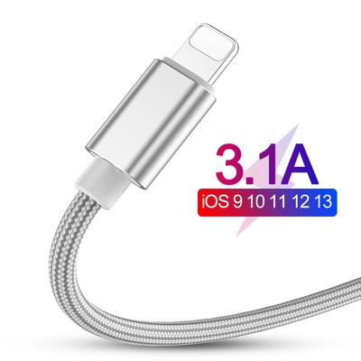 3,1 A Schnelllade-USB-Kabel für iPhone XS Max XR X 8 7 6 6S 5 5S iPad Kabel Handykabel Schnelldaten-Ladekabel