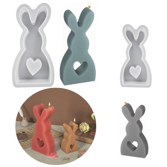 Heart House Silicone Mold Large Small Rabbit Angel Casting Mold DIY Easter Rabbit Resin Mould Home Decor