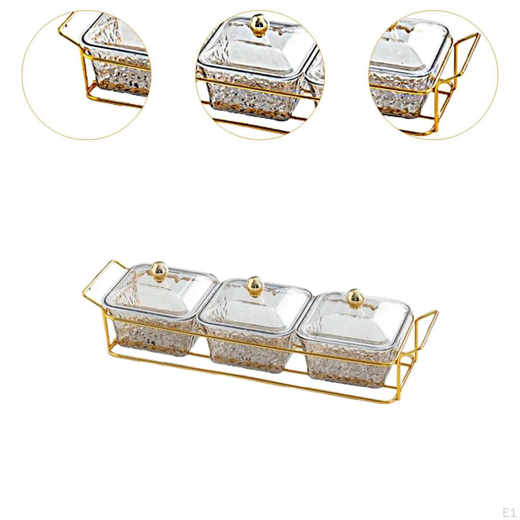 Candy Nut Serving Container, Dried Fruit Tray with Lid and