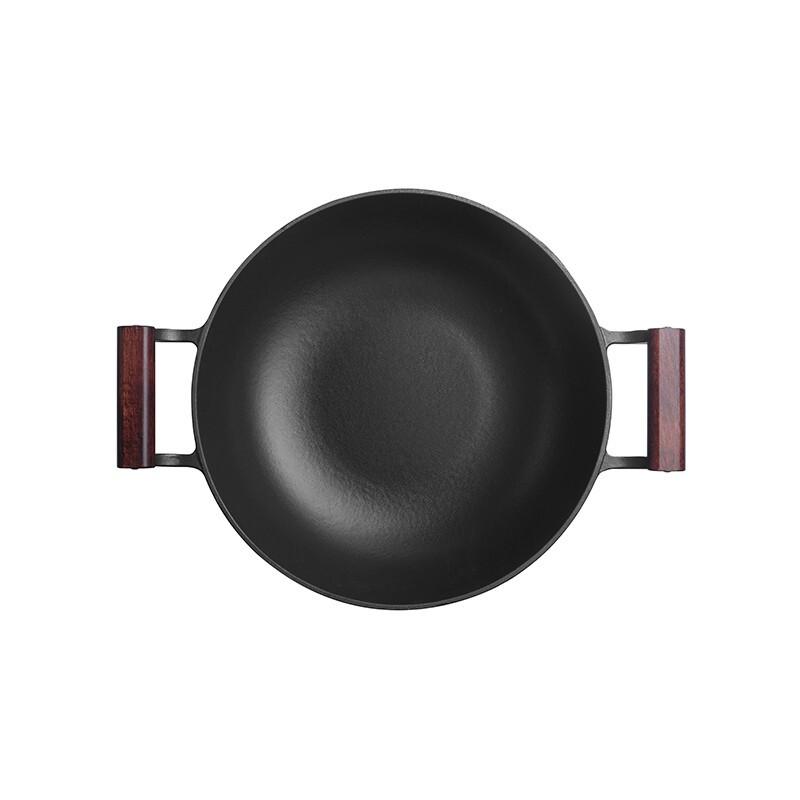 Jill May Whirlwind 32CM Cast Iron Double-Handle Wok