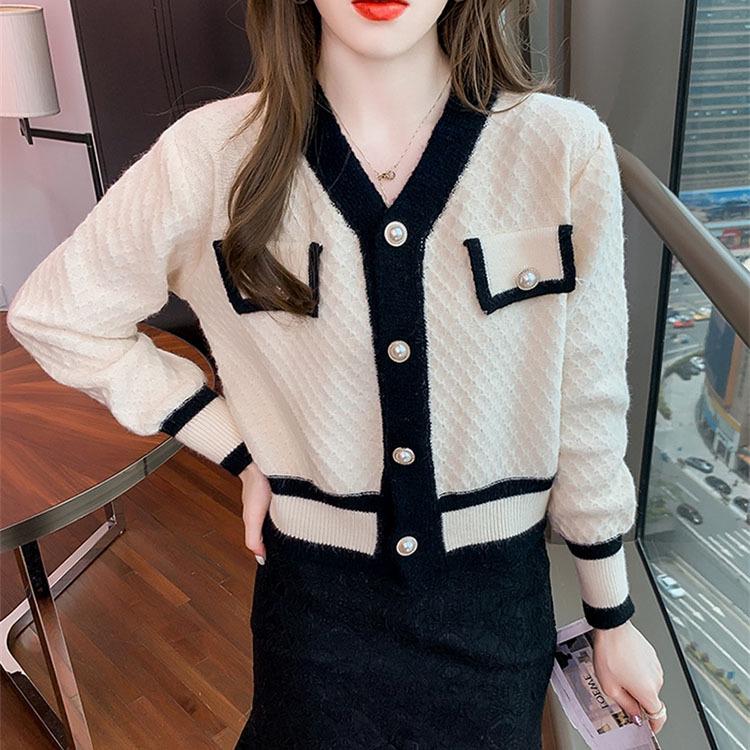 New Women's V-Neck Long-Sleeve Knit Cardigan - Autumn/Winter Fashion