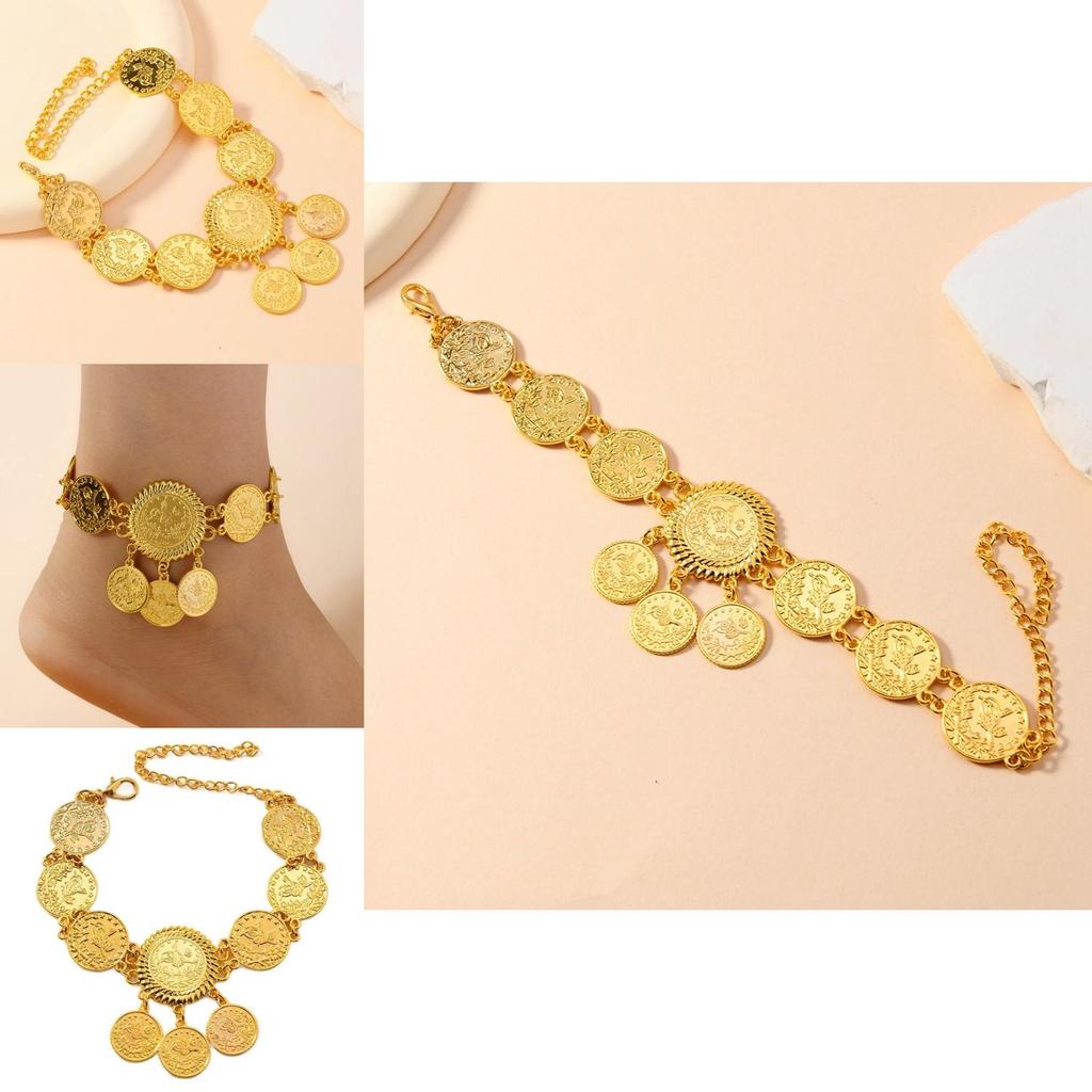 Trendy Gold Alloy Foot Chain With Tassels For Women For Bride And Spring Fashion