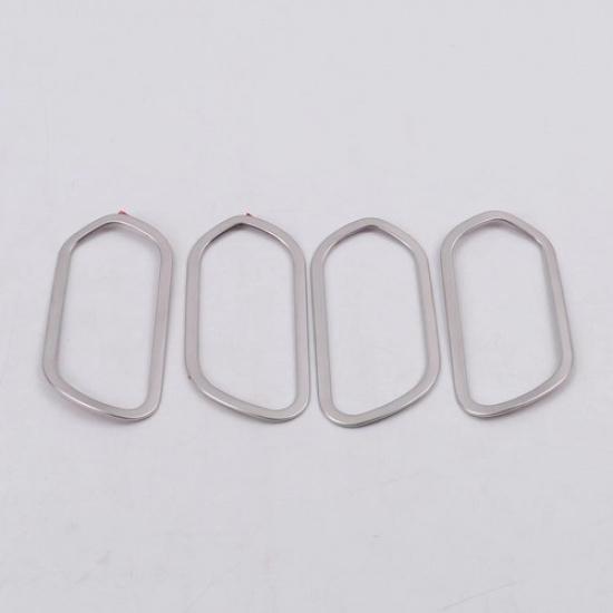 Inner Door Handle Ring Circle Cover Trim For 2016- Nissan Kicks Steel Matte