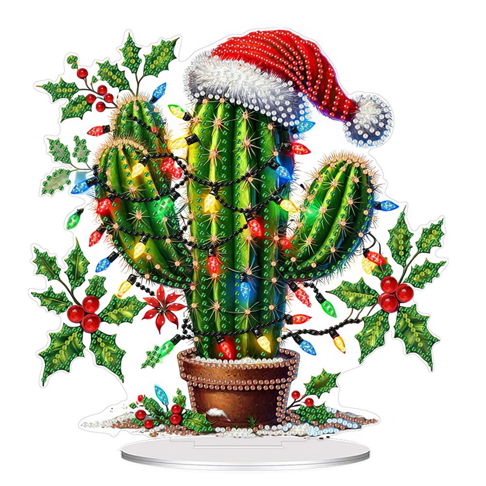 2D Flat Xmas DIY Special Shape 5D DIY Diamond Art Tabletop Decorations Diamond Painting Desktop Decorations for Adults Beginner