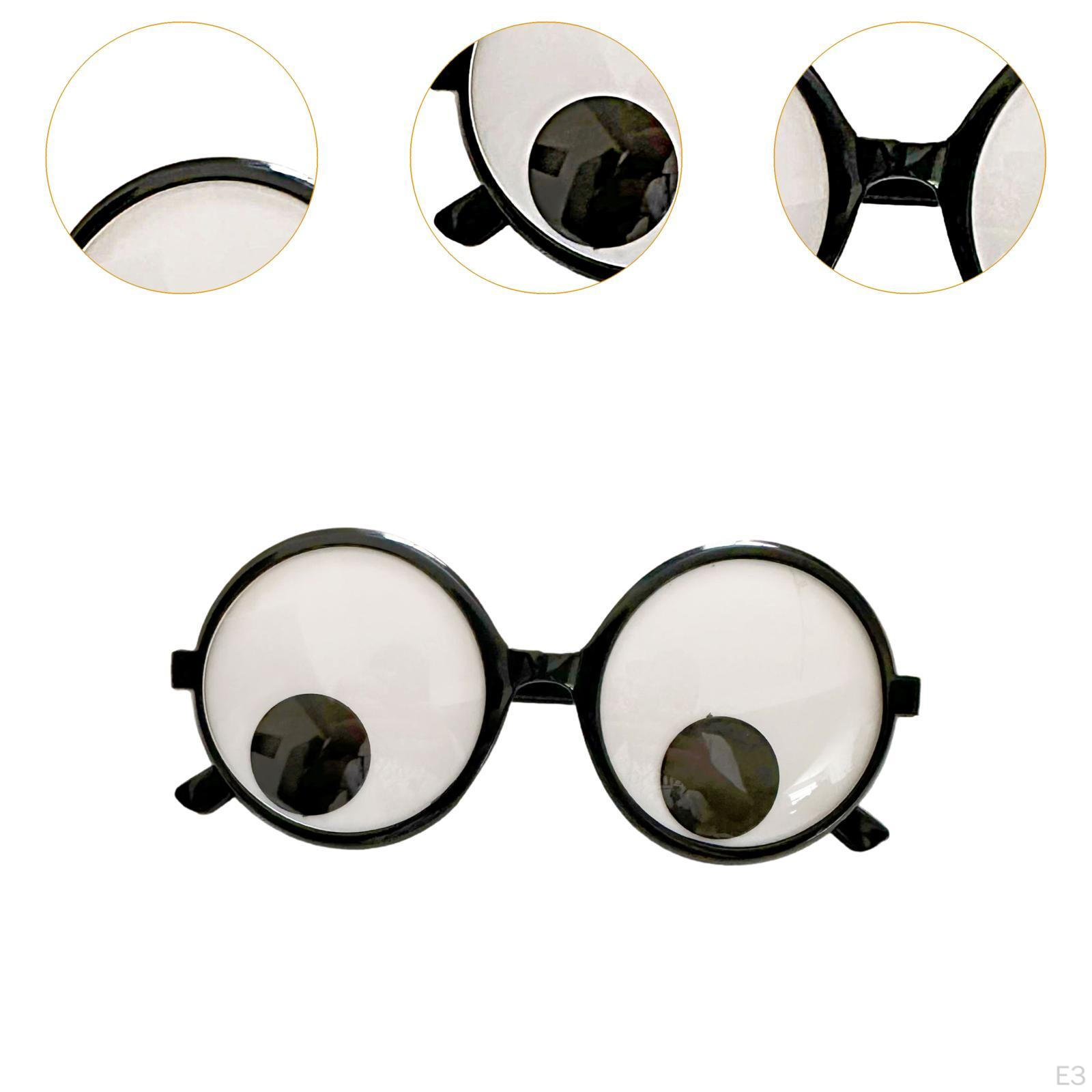 Очки-глаза на Хэллоуин забавные двигающиеся глаза для аксессуаров для костюма Solid White — фото 6