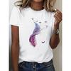 European Sizes Women's Blend T-Shirt - Classic Fit, Soft Breathable, Casual Daily Wear, Classic Crew Neck