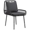 Garden Dining Set 3 pcs Black and Anthracite Poly Rattan