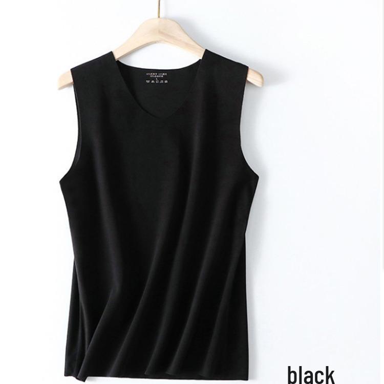 Double-Sided Soft Seamless Men's Warm Vest - Thick Brushed Base Shirt for Autumn and Winter