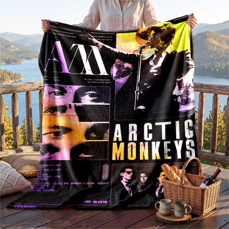 Warm Flannel Throw Blanket,Arctic Monkeys Lightweight Cozy Blanket For Bed Sofa And Daily Use
