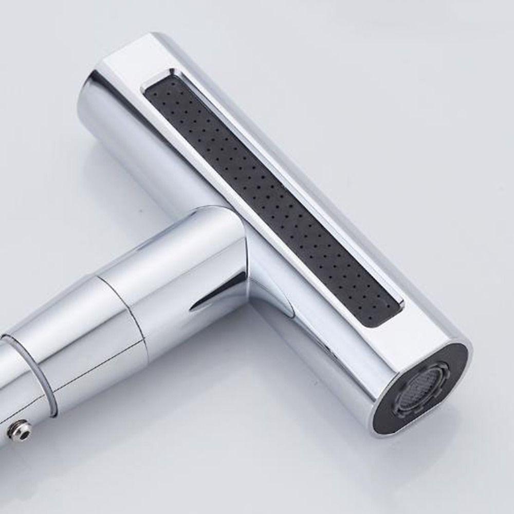 360°Rotating 4 Modes Waterfall Faucet Hot Cold Single Hole Sink Splash-proof Faucet  Deck Mounted