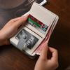 Cute Bear Print Women Wallet Short Zipper Coin Purse PU Leather Bifold Wallet Card Holder Small Clutch Wallet for Girls