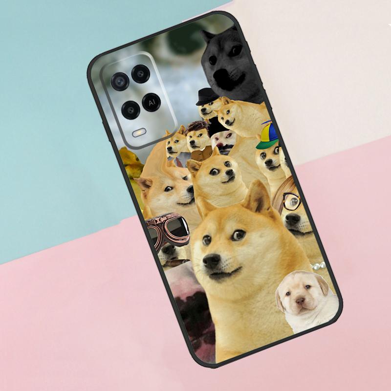 Doge For Oppo A17 A77 A60 A74 A94 A54 A18 A38 A58 A78 A98 A40 A80 A16 A76 A96 A15 A57S Phone Case