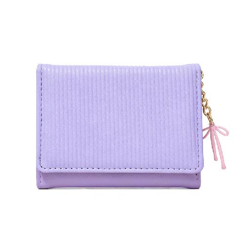 Korean Student Card Card Bag Cute Short Wallet Women Bow Leather Money Holder Wallet Three Fold Wallet Card Holder Coin Purse
