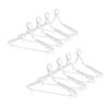 Industries Padded Sliding Catch Hanger (Set of 8 / White) Laundry Hanger/Sliding Arm/Catch Type (Prevents Shape Change/Extendable/Adjustable Sh
