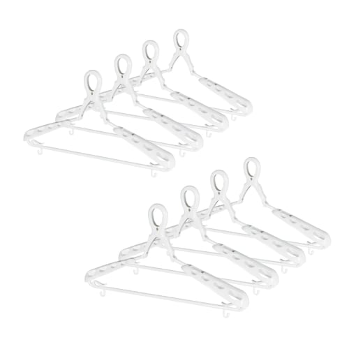 KOKUBO Industries Padded Sliding Catch Hanger (Set of 8 / White) Laundry Hanger/Sliding Arm/Catch Type (Prevents Shape Change/Extendable/Adjustable Sh