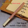 Rosewood Signature Business Pen - Sandalwood & Brass Metal Gel Ballpoint, Customizable Logo